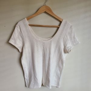 Madwell Pointelle Ribbed Tee